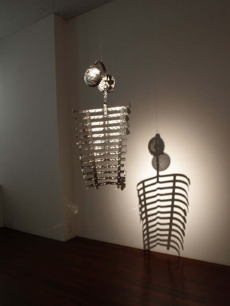 Adeela Suleman

Sultana,&amp;nbsp;2009

Steel tongs, electroplated steamer, frying spoon, nuts, and bolts

12&amp;quot; x 41&amp;quot; x 18&amp;quot;