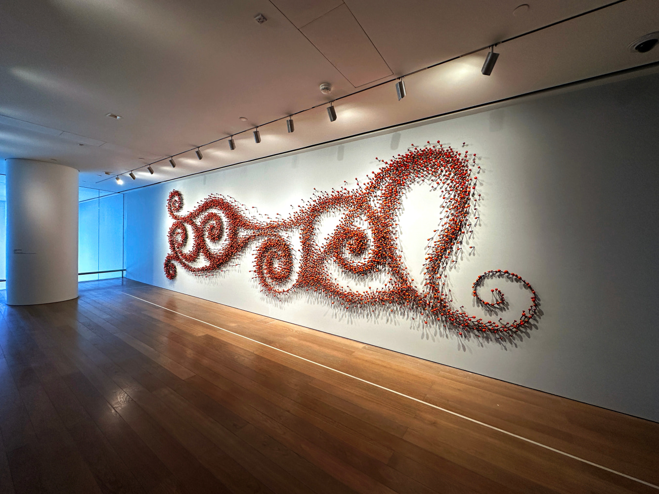 Sundew&amp;nbsp;| 2023
Lacquered wood and pigments
96&amp;quot; x 336&amp;quot; x 5&amp;quot;