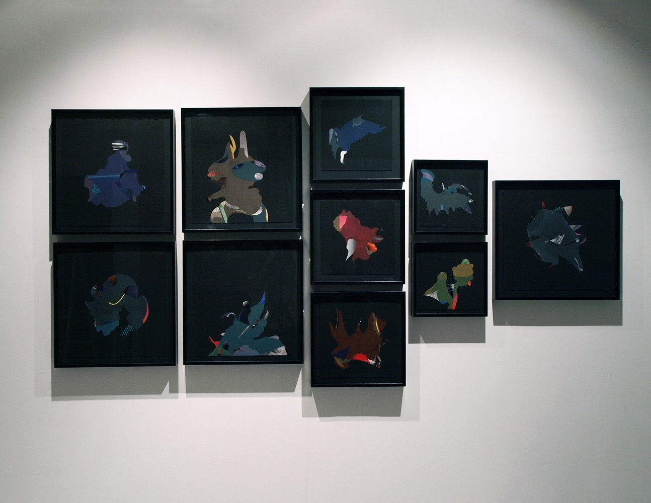 Evening in Paradise I, 2016
Acrylic and collage on paper
Overall Dimensions 39" x 74" (In 10 parts)