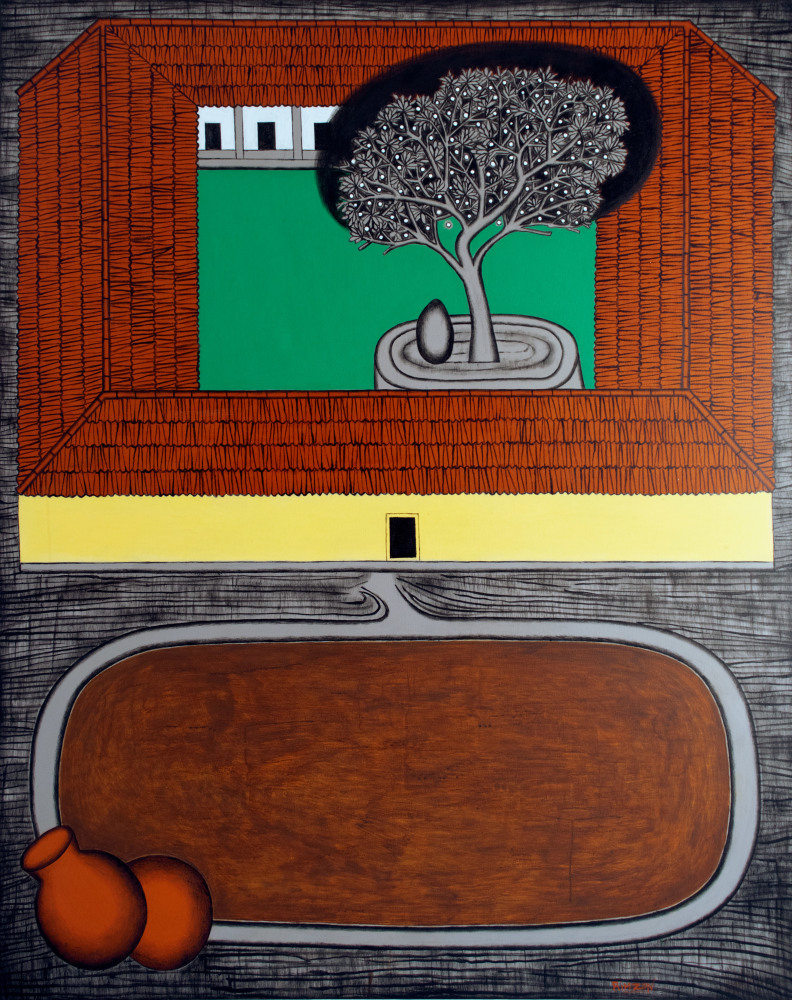 Temple tree under the clouds | 2024
Acrylic on canvas
60” x 48”
TG 5068 