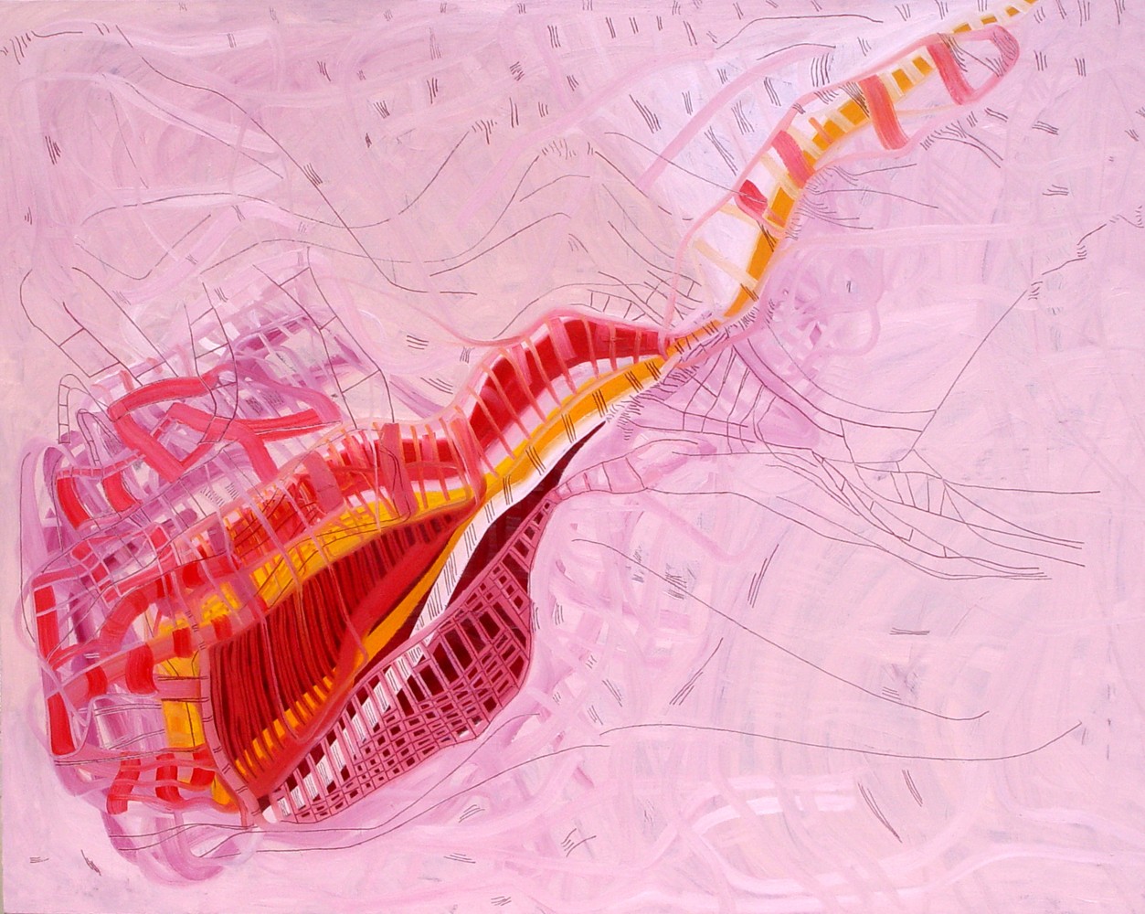 QHQ! COME HERE! 2005
Oil on canvas
48&amp;quot; x 60&amp;quot;
TG 1270