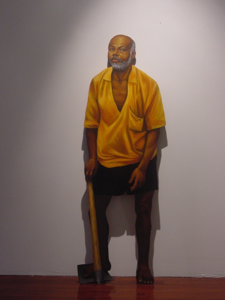 Subba Ghosh
Self Portrait as an Under Class Laborer, 1999
Mixed media
72" x 26"