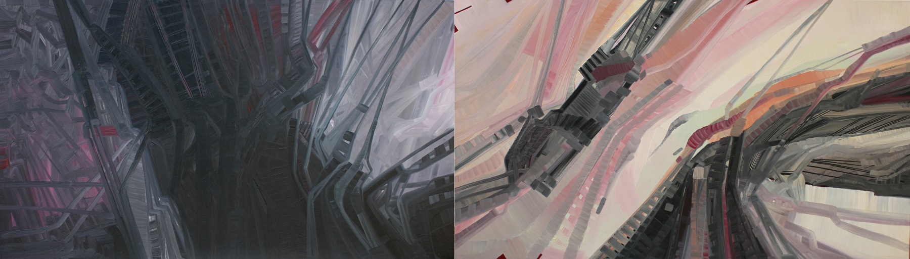 Unintentionally Intended, 2012
Oil on canvas
48" x 168"