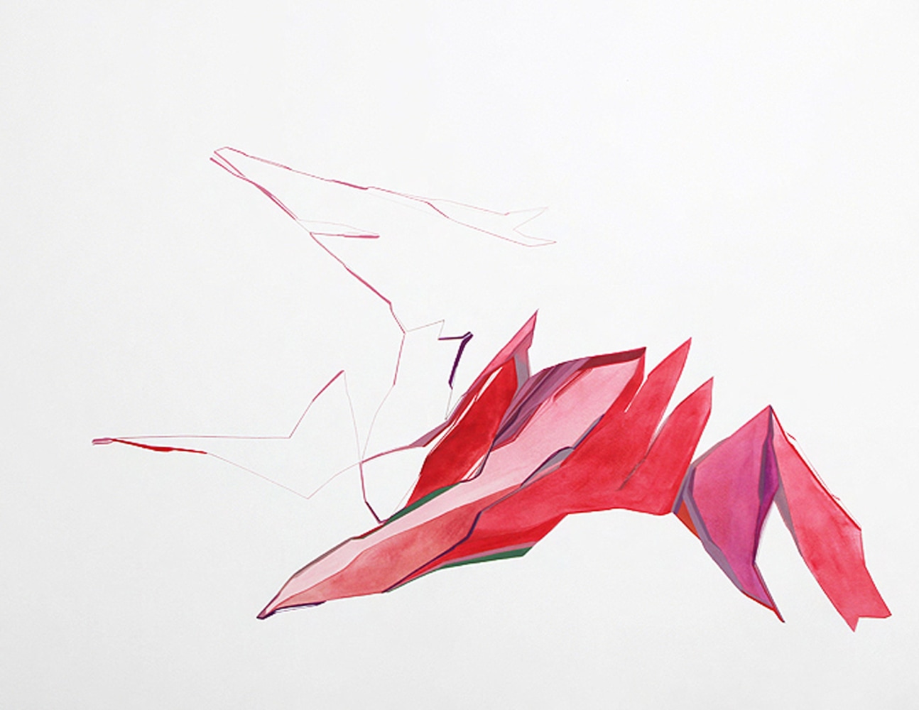 Take off, 2015
Gouache on paper
19.7” x 27.6”
