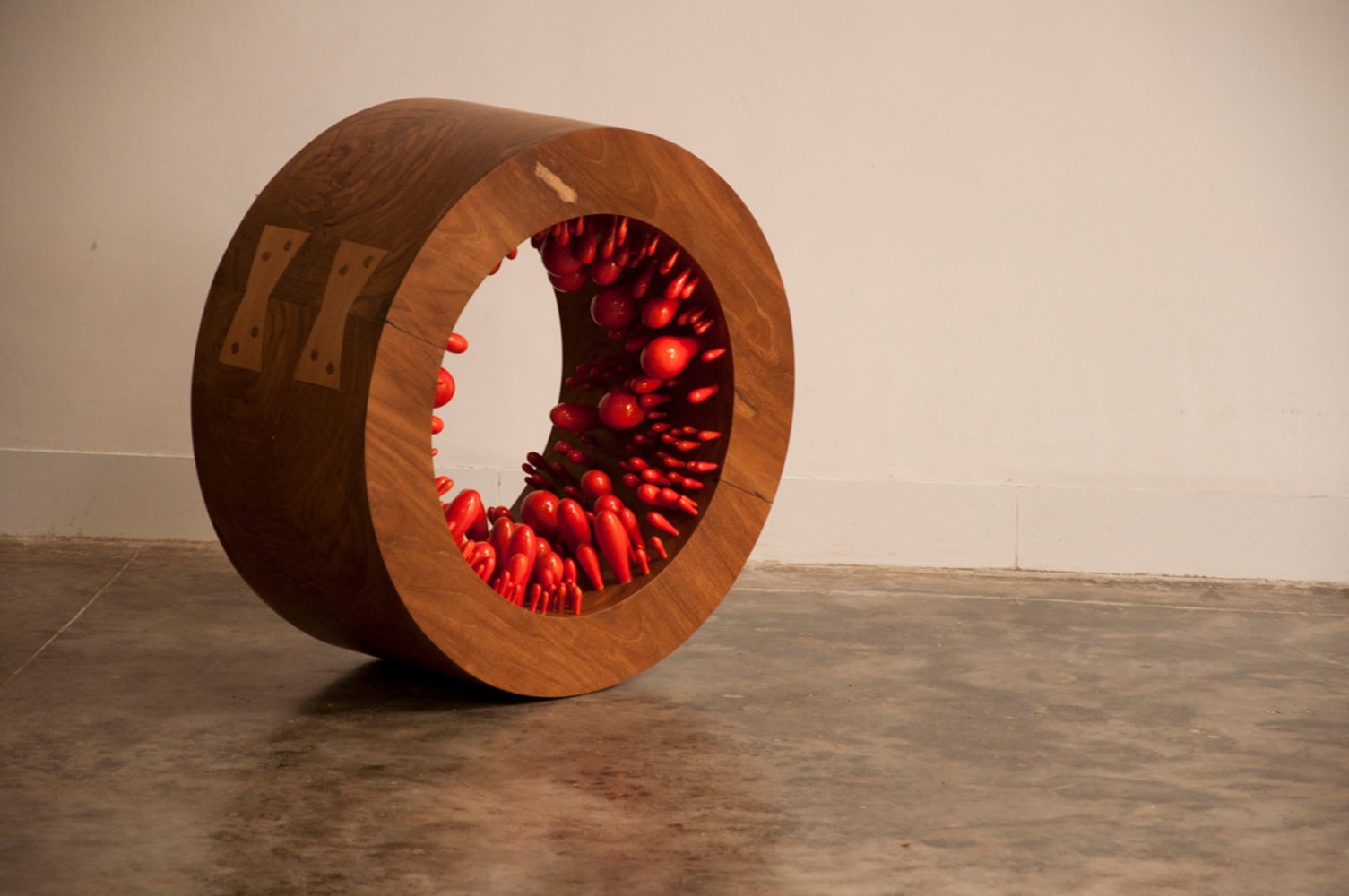 Flame of the Forest, 2011

Carved teak wood, lacquered wood and pigments

24&amp;quot; x 24&amp;quot; 11.5&amp;quot;