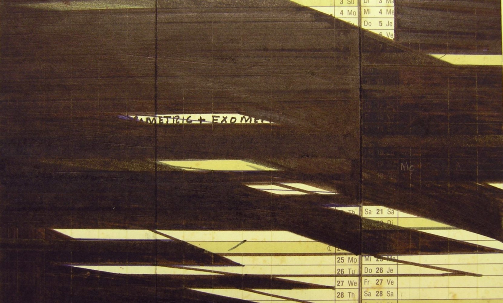 Untitled, ca. 1970s
Ink on diary page
5" x 7.94"