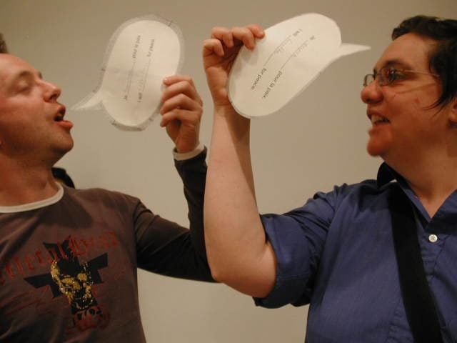 Al-An deSouza and Yong Soon Min
Will **** for Peace, 2003
@OBORO Gallery, Montreal
Performance documentation, photographs, video