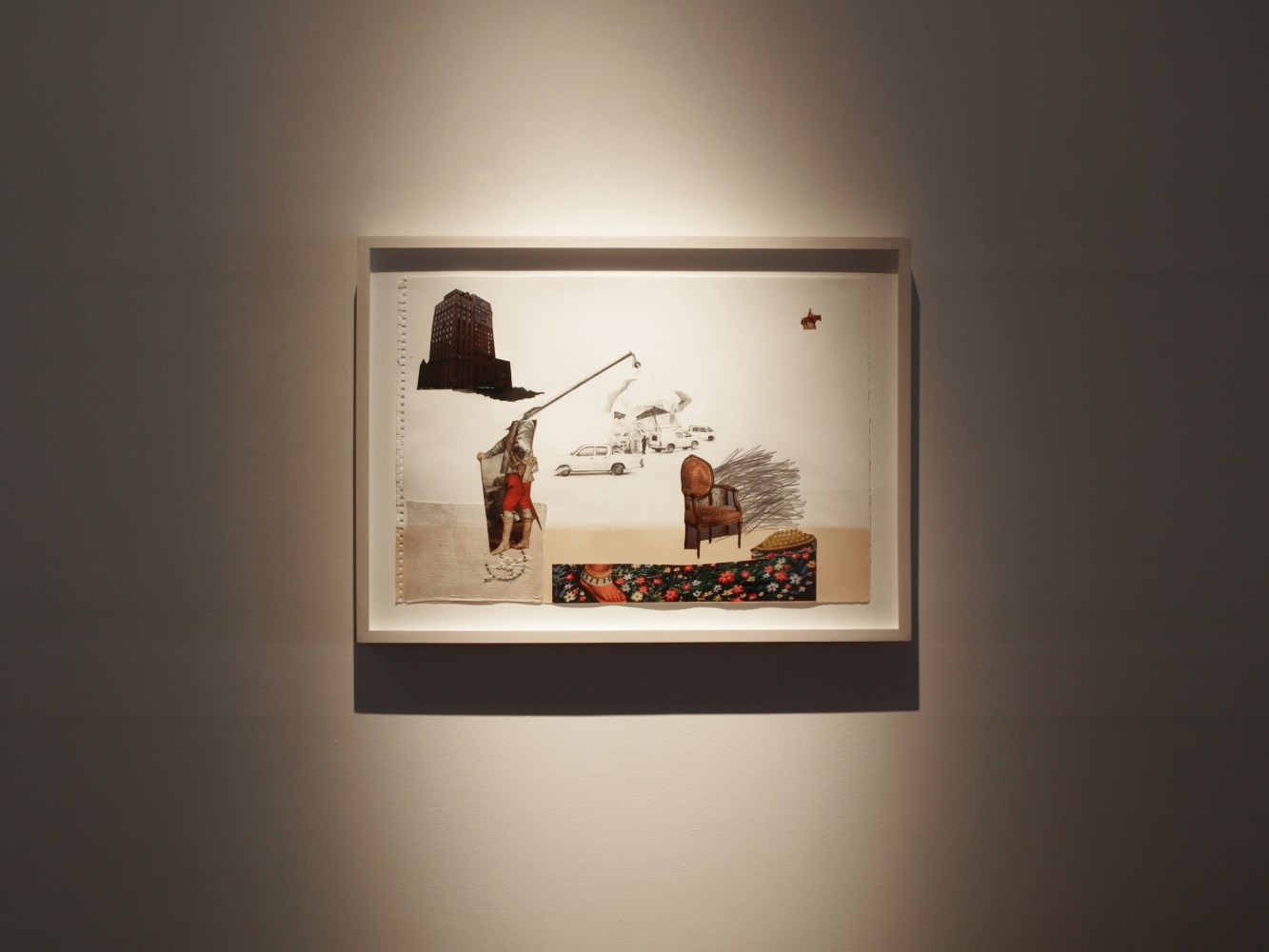 Untitled,&amp;nbsp;2010

Acrylic, graphite, fabric, paper on paper

14 1/2&amp;quot; x 21&amp;quot;