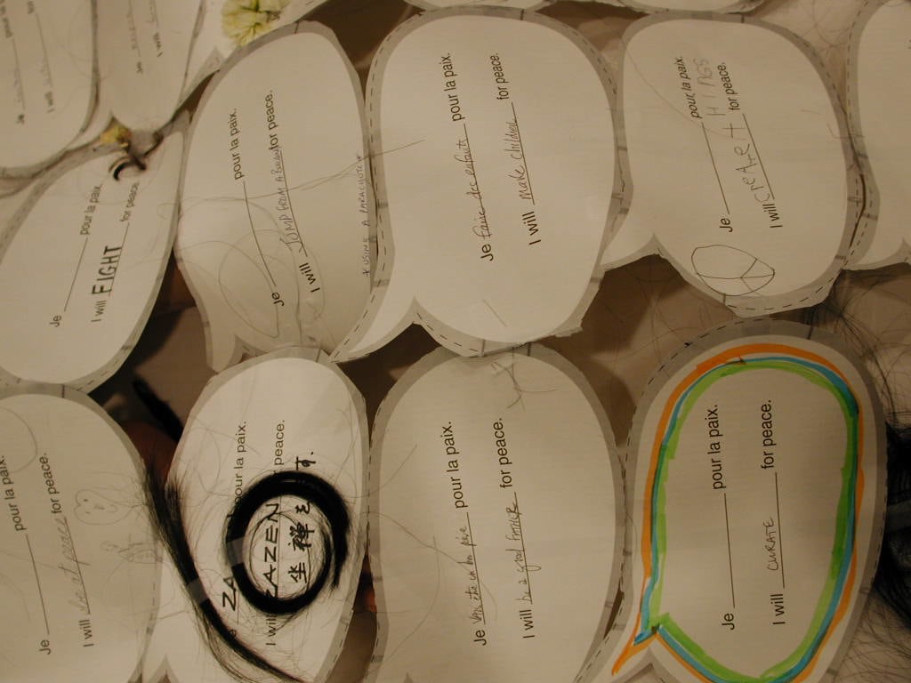 Al-An deSouza and Yong Soon Min
Will **** for Peace, 2003
@OBORO Gallery, Montreal
Performance documentation, photographs, video