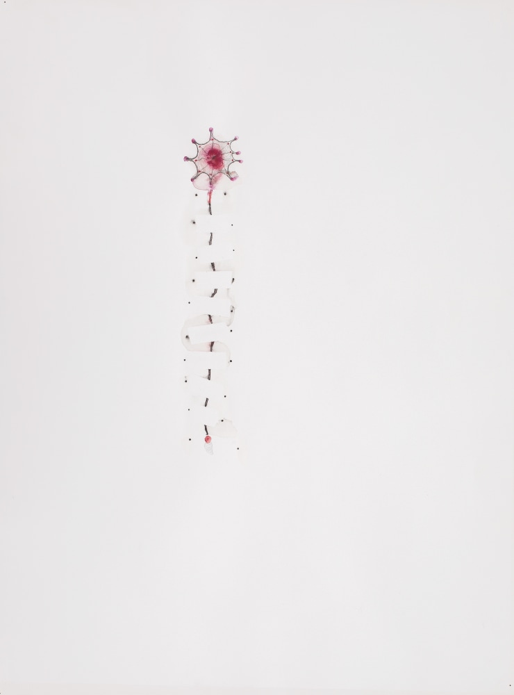 Cobweb in my head, 2018
Watercolor pencil and graphite on paper
32.75&amp;Prime; x 25.5&amp;Prime;
TG 4115