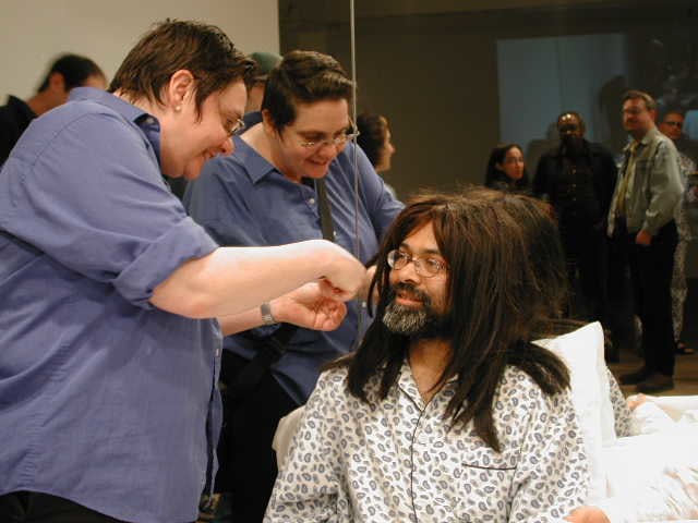 Al-An deSouza and Yong Soon Min
Will **** for Peace, 2003
@OBORO Gallery, Montreal
Performance documentation, photographs, video