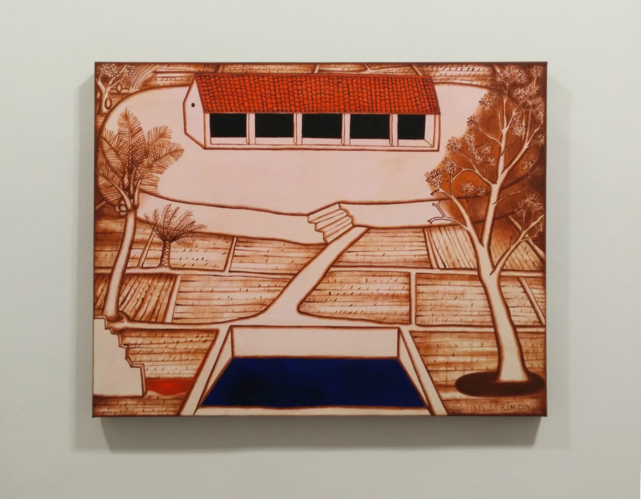 Pond near the house, 2012
Acrylic on canvas
30” x 23 3/4”