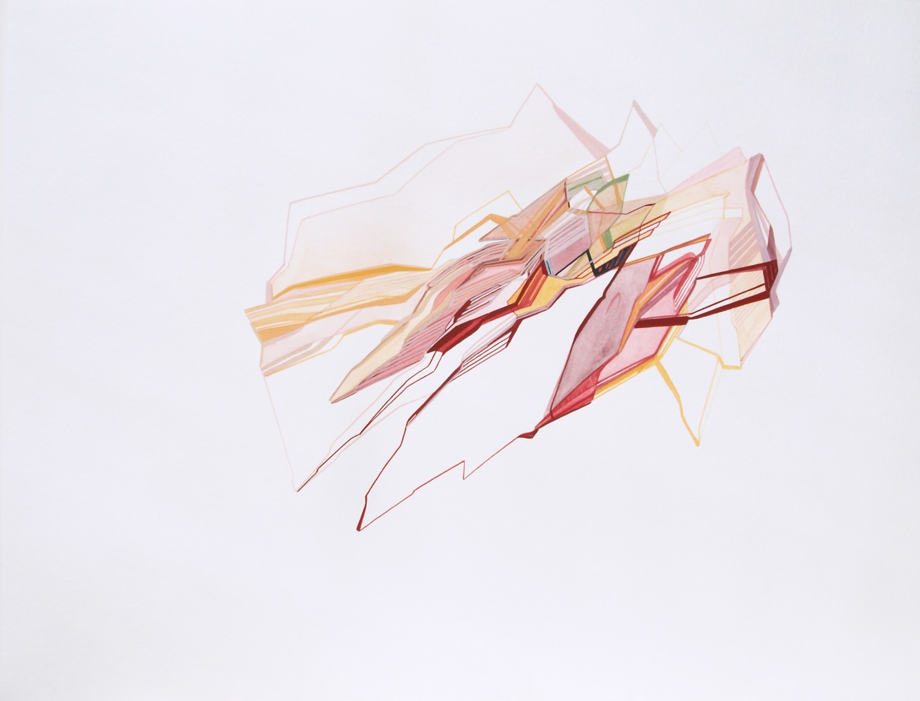 Khat Khat Khat, 2010
Gouache on paper
10 1/2″ x 13 3/4″