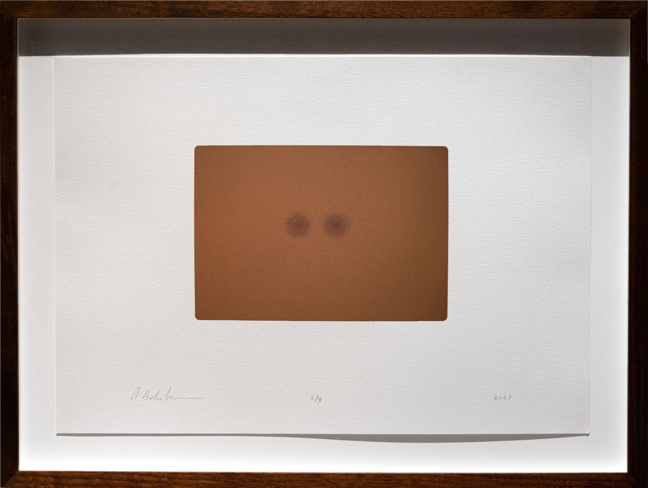 Alwar Balasubramaniam
L.S. V, 2021
Silkscreened earth
Edition of 9
Paper 11.75” x 16.5” | Image 5.5” x 7.5”
Framed 15” x 19.5”
TG# 4381