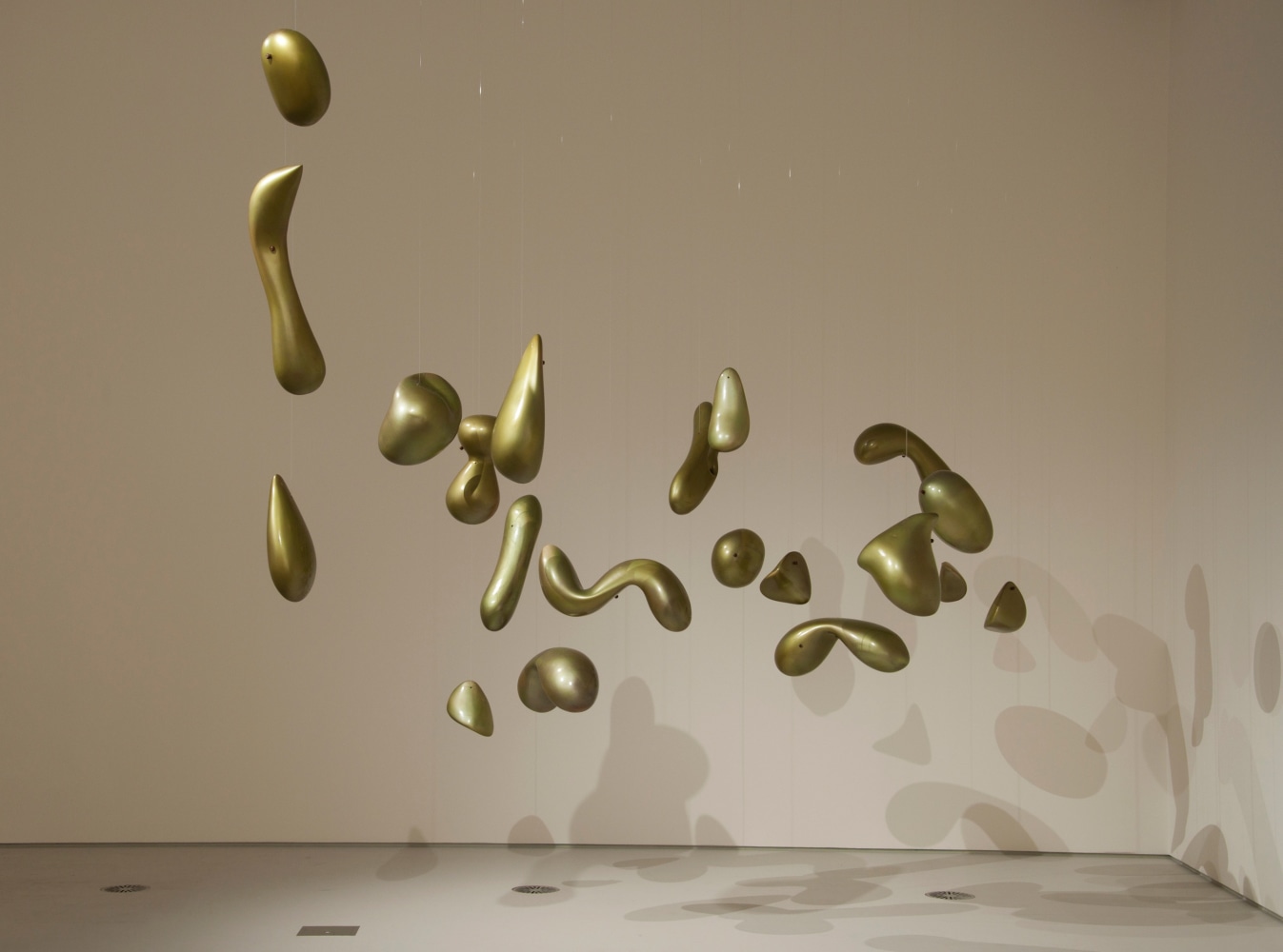 Fire in the Belly, 2007
Wood, automobile paint, stainless steel, and fishline
120" x 156" x 138"