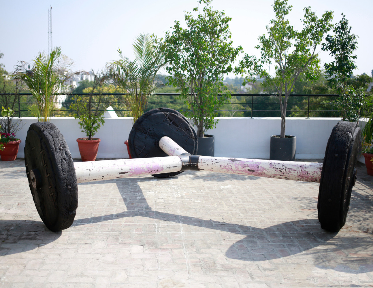  Where in time is now, 2016 
Wood and steel
42" x 138 " x 138"