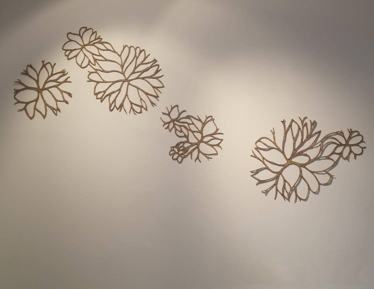 Stonewall’s Bloom, 2013-14
Muslin dyed in pomegranate skin, tamarind seed paste and lacquer (in 4 parts)
110” x 58”