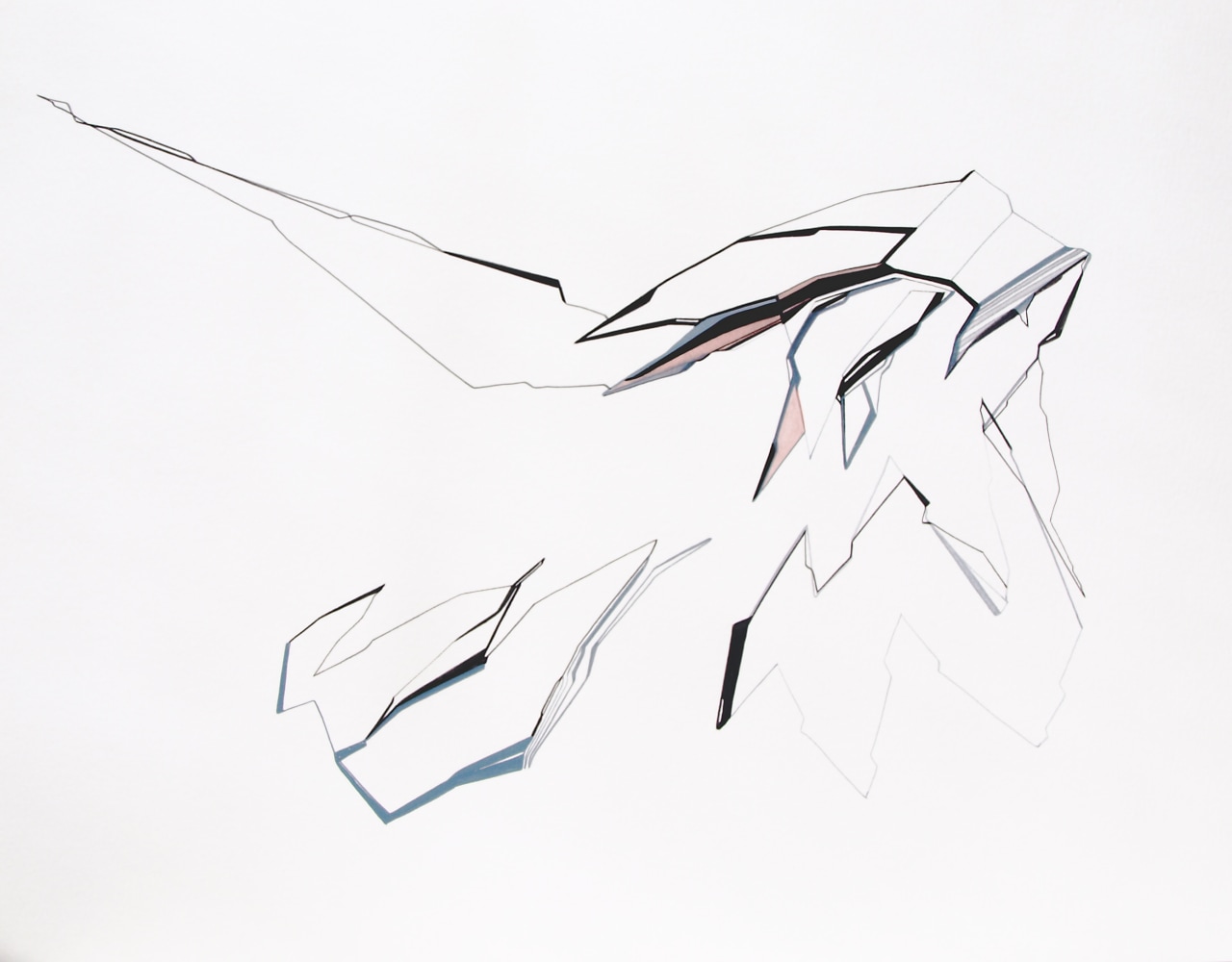 Ok Ok Now Stop Right There! 2010
Gouache on paper
10 1/2" x 13 3/4"