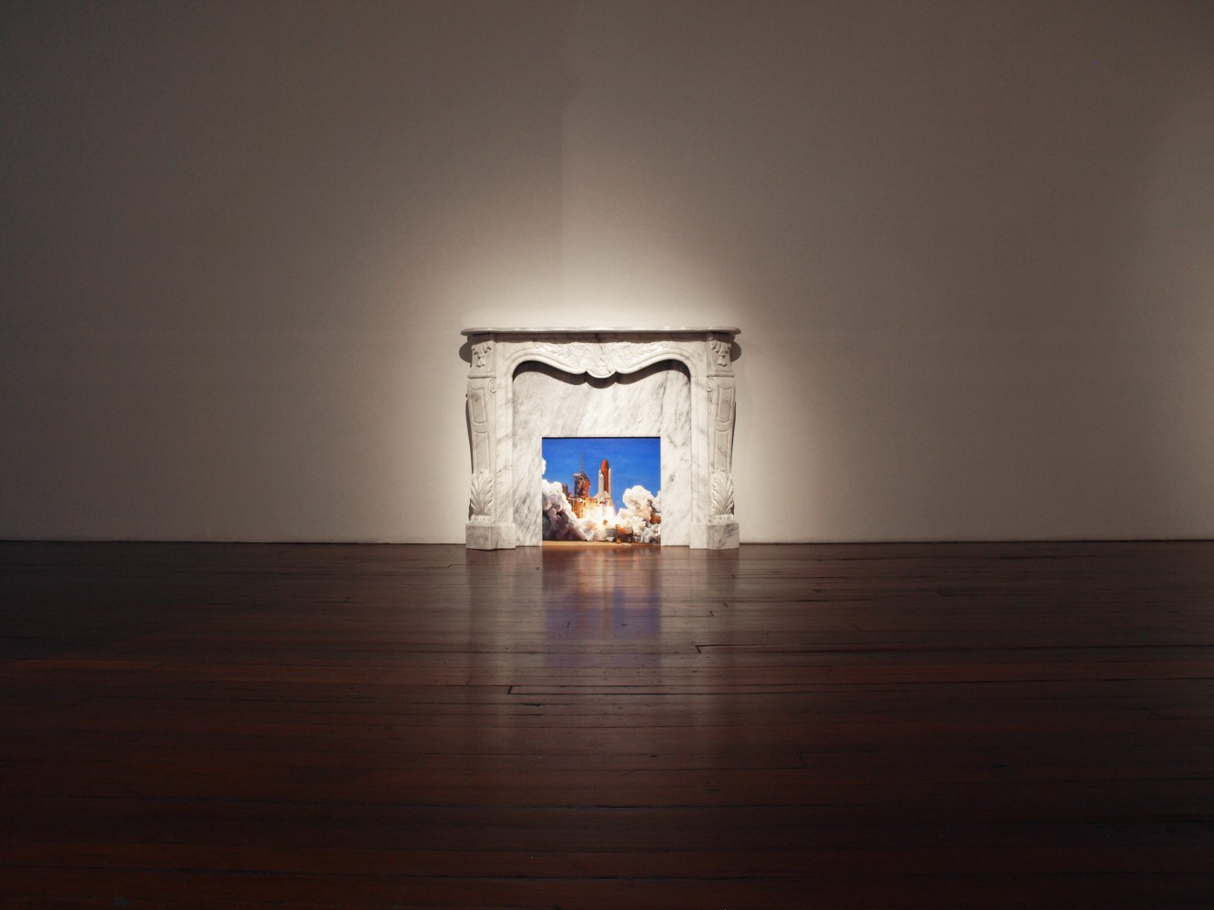 The Marble Hearth,&amp;nbsp;2010

Marble fireplace with acrylic on board

45&amp;quot; x 57&amp;quot; x 12&amp;quot;