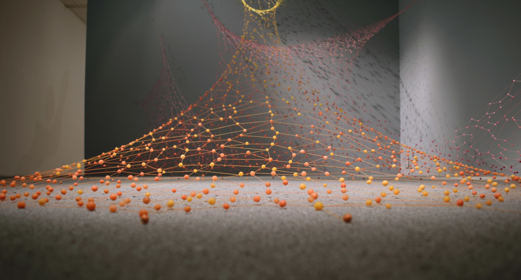 Tuntoroo, 2014

Hand-molded wax, cotton thread, wooden beads and pigments

131&amp;quot; x 188&amp;quot; x 135&amp;quot;