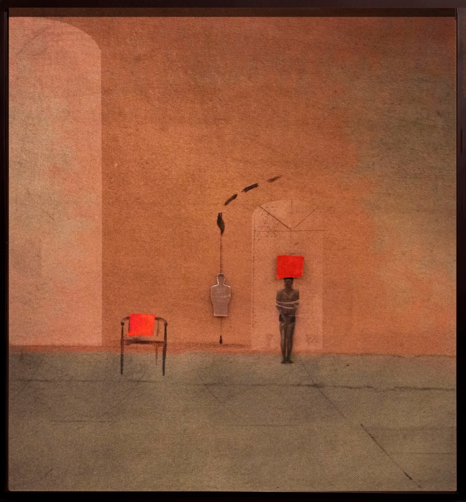 Dilemma of being you (you are but you are not) I | 2022-2023
Watercolor, gouache, graphite, dry pastel, collage, pigmented ink, archival paper
38” x 35.25” | Framed: 39” x 36.5” 
TG 4884