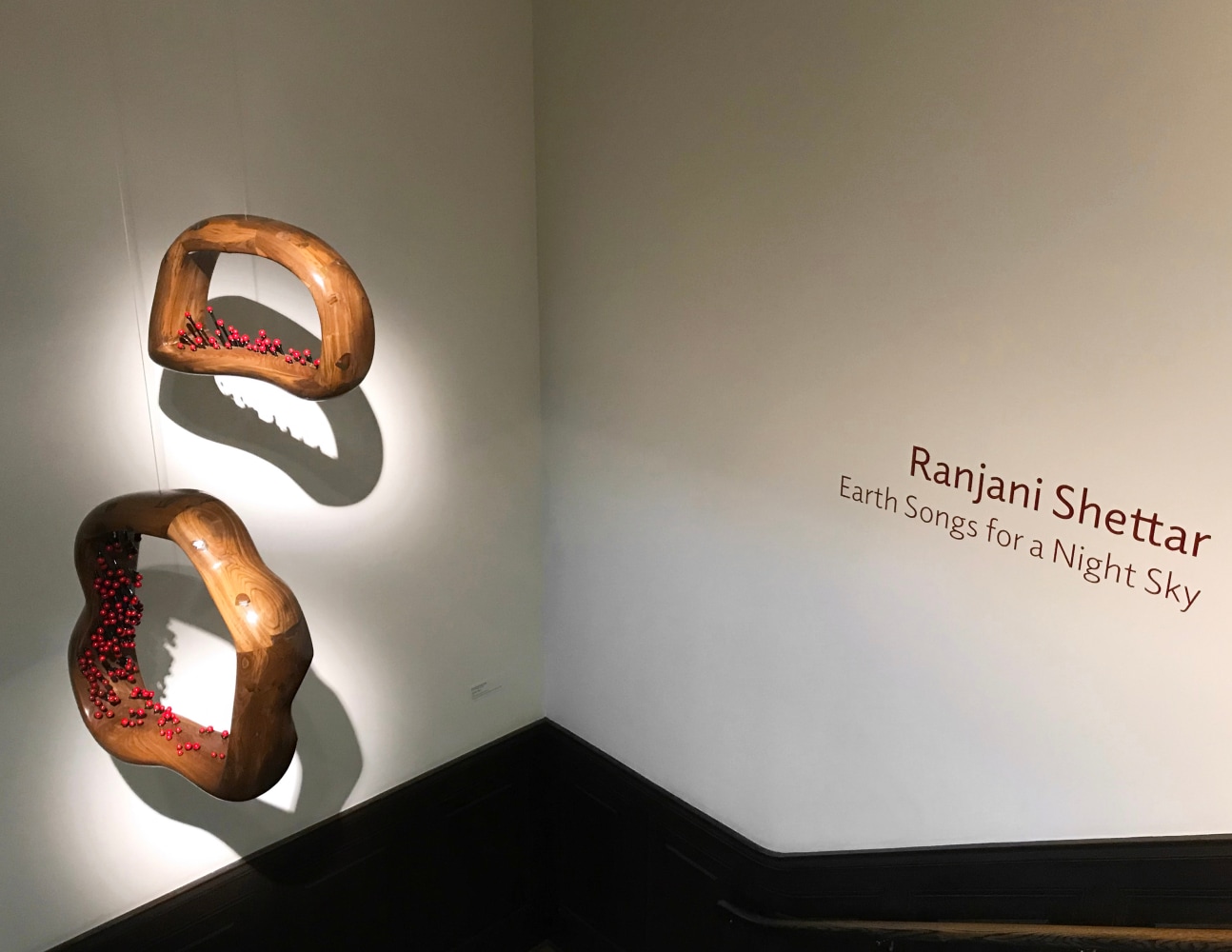 Smoke Rings, 2018
Teak wood and lacquered wood
35 1/2” x 31 1/2″ x 9 1/2” & 18” x 26 1/2″ x 7 1/2”