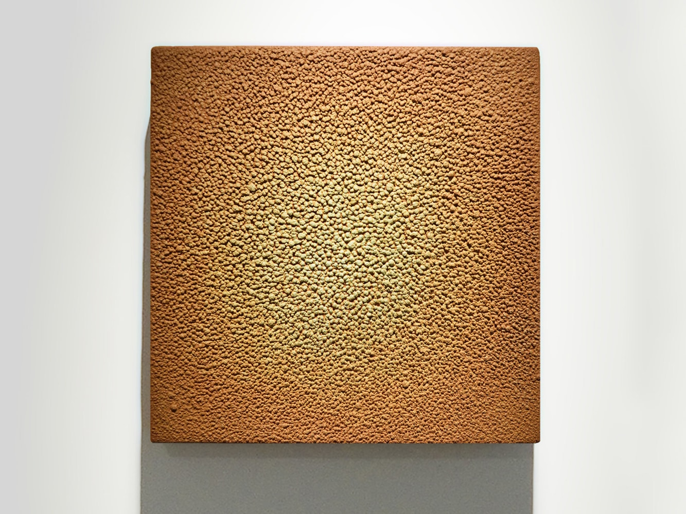Wind, wind and wind, 2018-19
Pigments and clay on cast fiberglass
19 1/2” x 19 1/2”