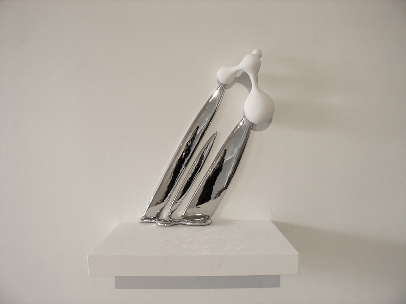 Untitled, 2004
Fiberglass, chrome plated bronze
30" x 20" x 10"