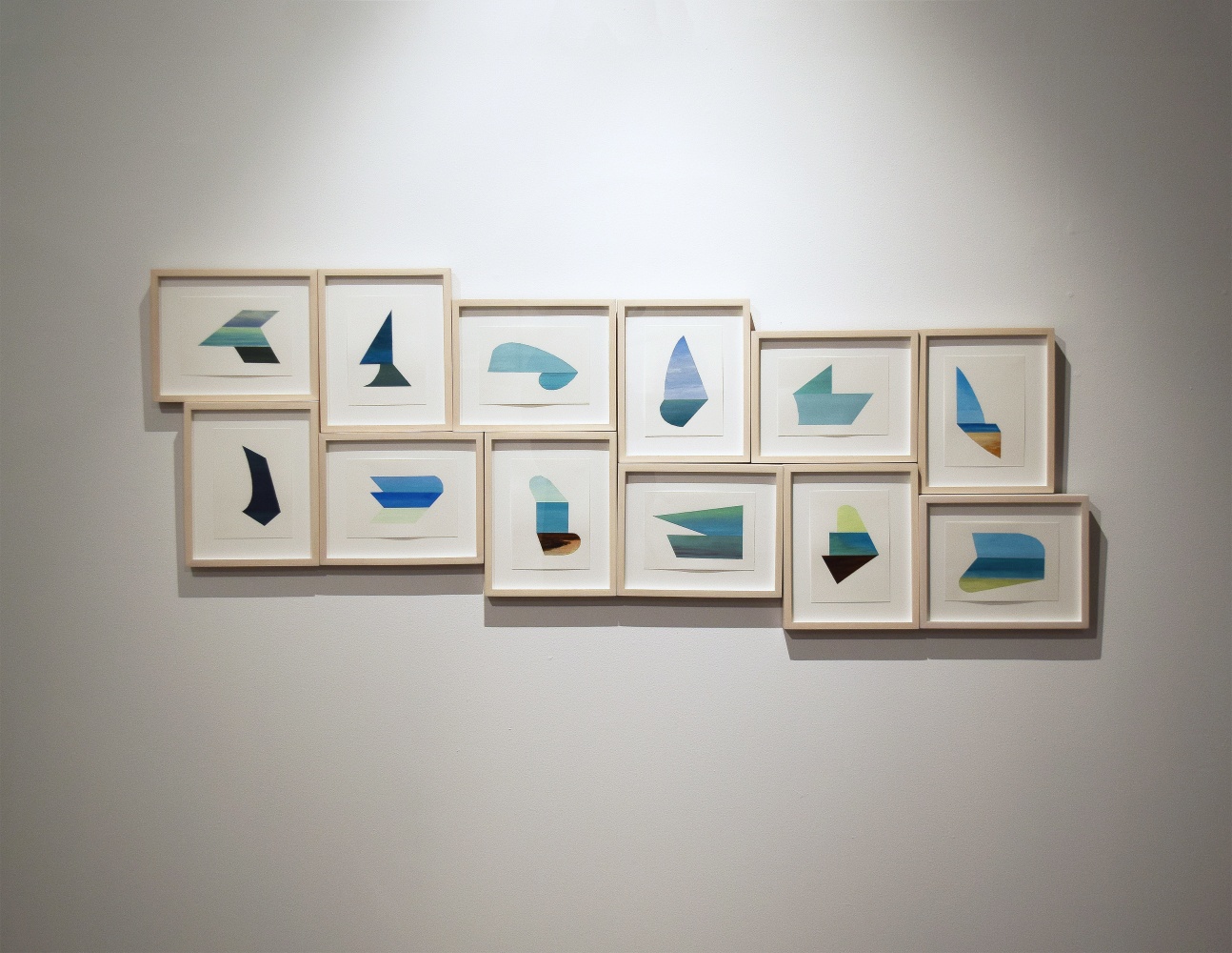 I See Sea III, 2019
Acrylic on paper
12 3/8" x 9 7/8” (each of 12)
23 3/4” x 69 3/8” (overall)