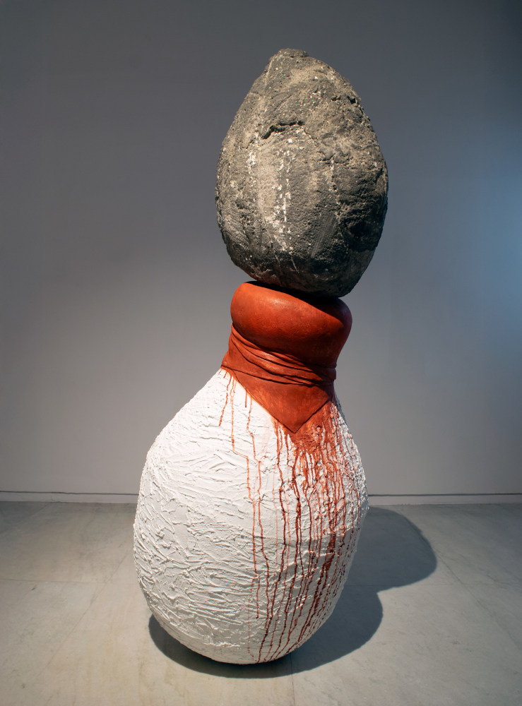 Port from Malabar,&amp;nbsp;1987&amp;nbsp;
Fiberglass, automobile paint, acrylic &amp;amp; granite dust
63.5&amp;Prime; x 28&amp;Prime; x&amp;nbsp; 25&amp;Prime;
TG 5052