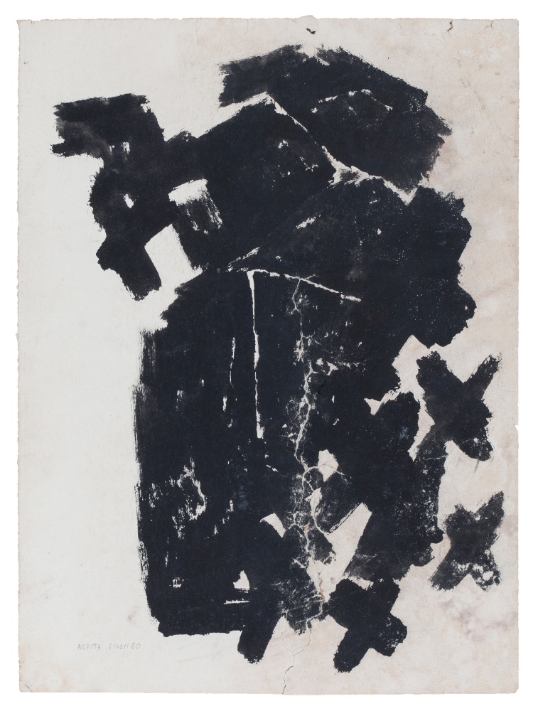 Untitled, 1980
Poster paint on lithograph on paper
27 3/4" x 19 3/4"
TG 3854