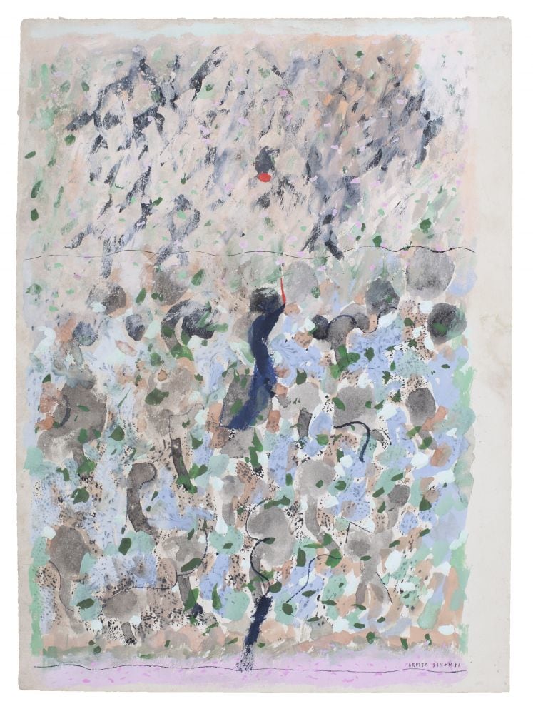 Untitled,&amp;nbsp;1981
Watercolor and poster paint on paper
19.5&amp;rdquo; x 15.5&amp;rdquo;
TG 3877