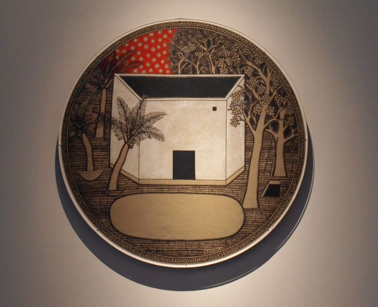 In Awaiting the Divine, 2018
Acrylic on paper
39" Diameter
 