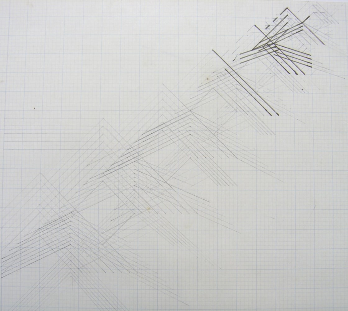 Untitled, ca. late 1970s - early 1980s
Ink and graphite on paper
7" x 7"