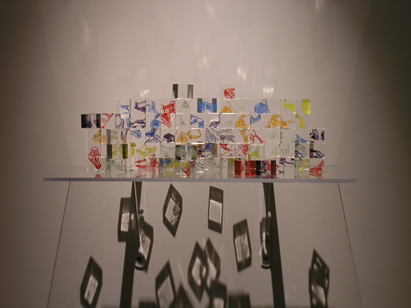 BUTPUTS, 2003
Acrylic on solid acrylic cubes
1.5″ x 1.5″ x 1.5″ (Each of 100)
