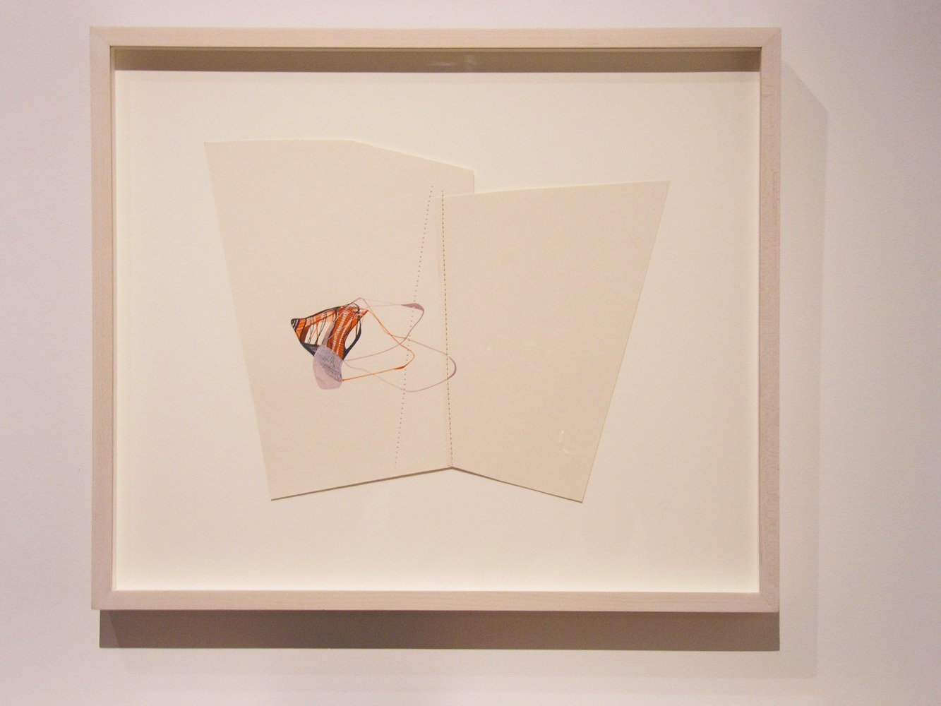 Just trying out something, 2005
Gouache and thread on paper
9 1/2" x 12"