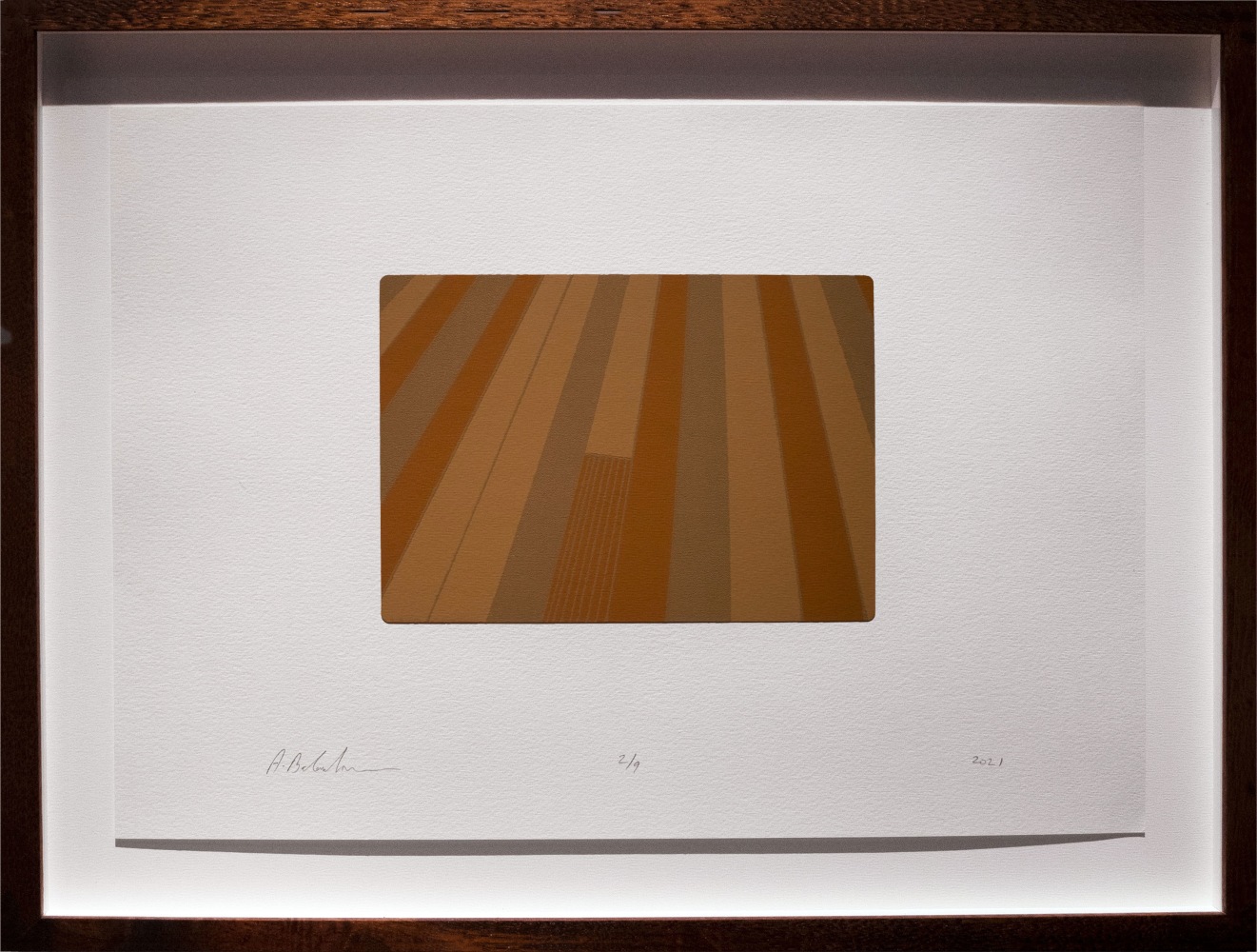 Alwar Balasubramaniam
L.S. VII, 2021
Silkscreened earth
Edition of 9
Paper 11.75” x 16.5” | Image 5.5” x 7.5”
Framed 15” x 19.5”
TG# 4383
