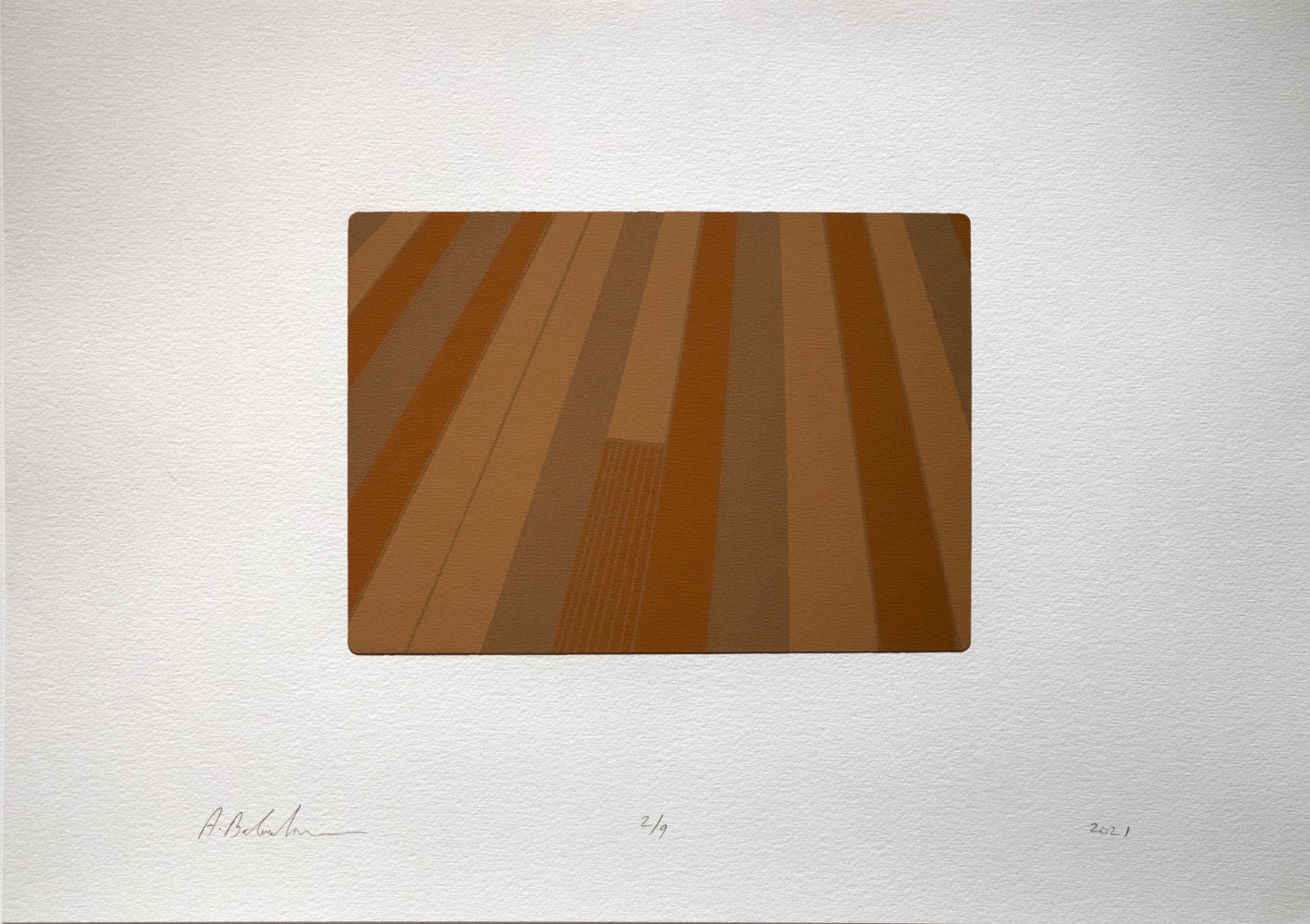 L.S. VII, 2021
Silkscreened earth
Paper 11.75” x 16.5” | Image 5.5” x 7.5”
Framed 15” x 19.5”
Edition of 9
 