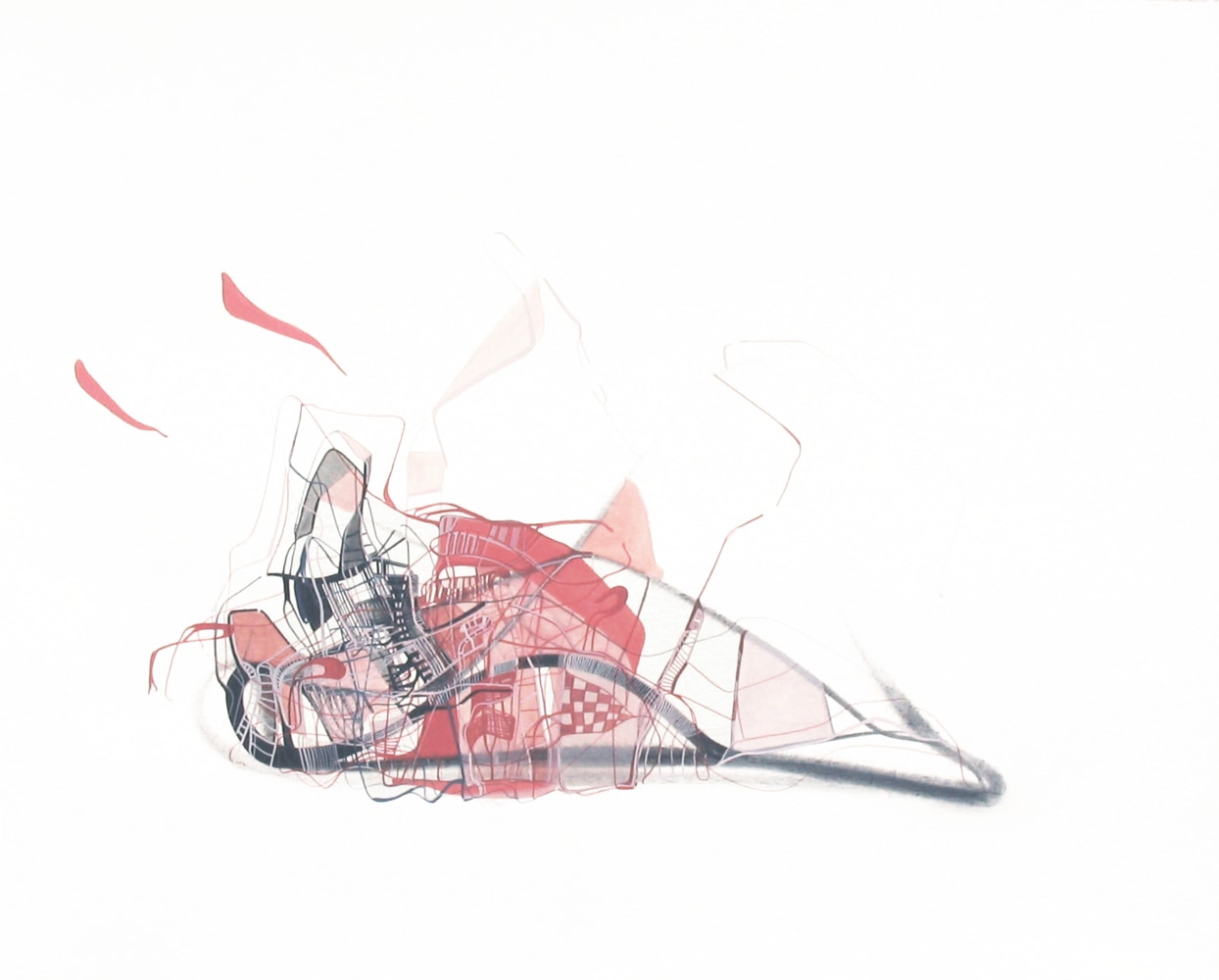 Definitely Not the Red, 2002
Gouache on paper
15 3/4" x 19 3/4"