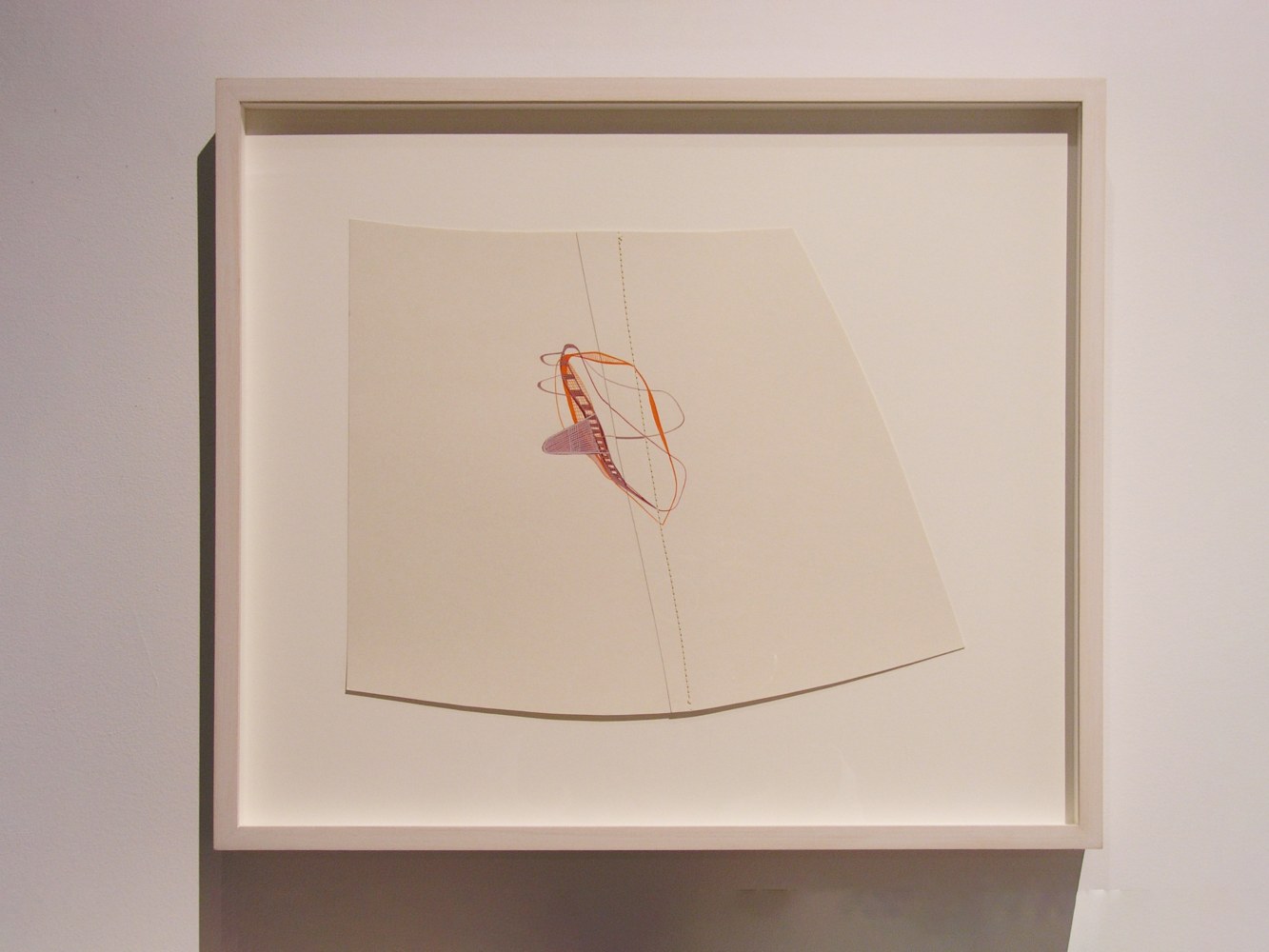 Upside down, 2005
Gouache and thread on paper
10 1/2" x 13"