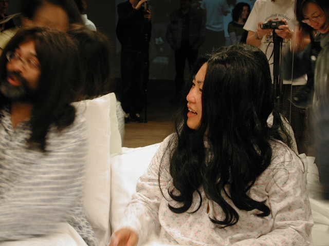 Al-An deSouza and Yong Soon Min
Will **** for Peace, 2003
@OBORO Gallery, Montreal
Performance documentation, photographs, video