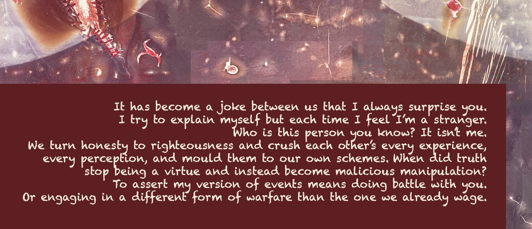 Scars + Stripes, Indian Aphorisms | 1992/2024 (Detail)