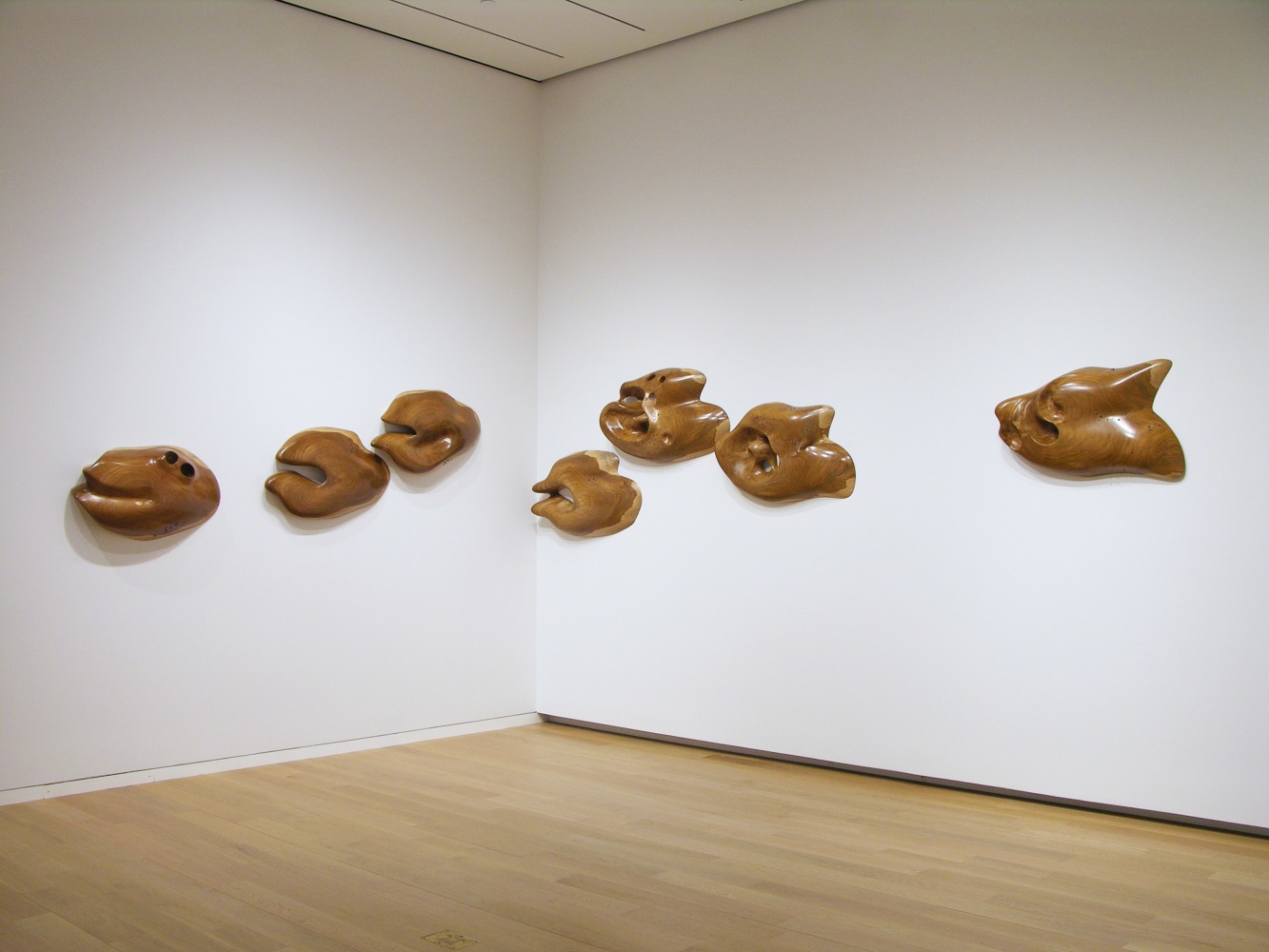 Liquid Walk on my Wall,&amp;nbsp;2008

Carved Burmese teak wood, wax polish and lacquered wood