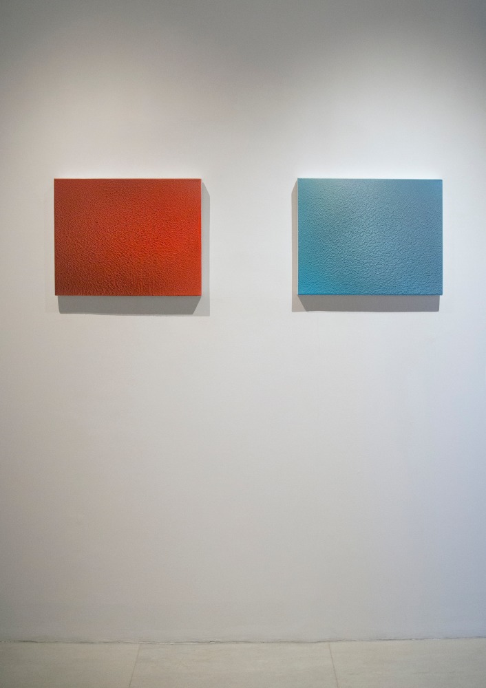 Dunes, 2012
Chalk, glue, acrylic & pigment
20” x 16” (each of 2)