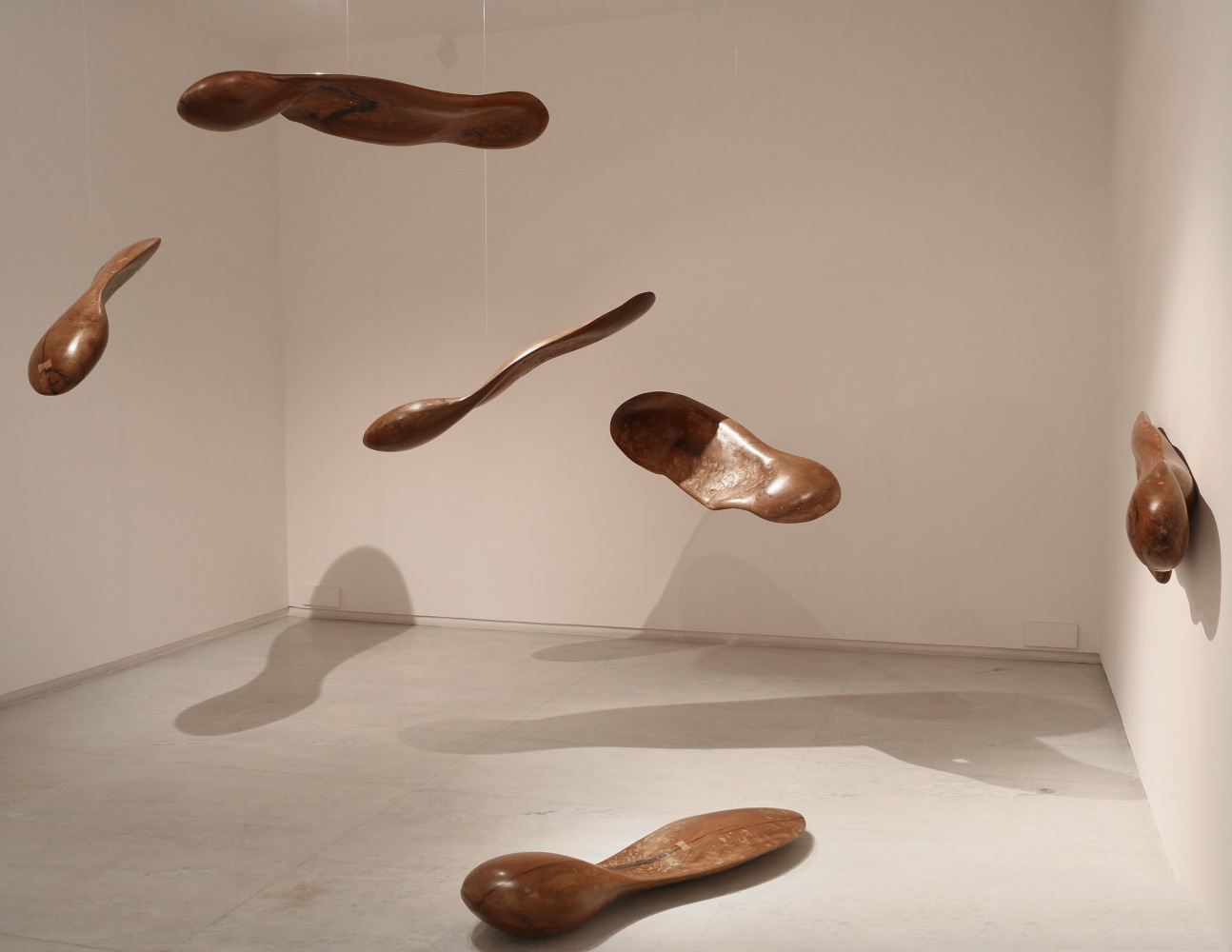 Between the sky and earth, 2013 -14
Teakwood (in 6 parts)
Largest dimensions: 55" x 16" x 6"
Smallest dimensions: 28" x 15" x 17"