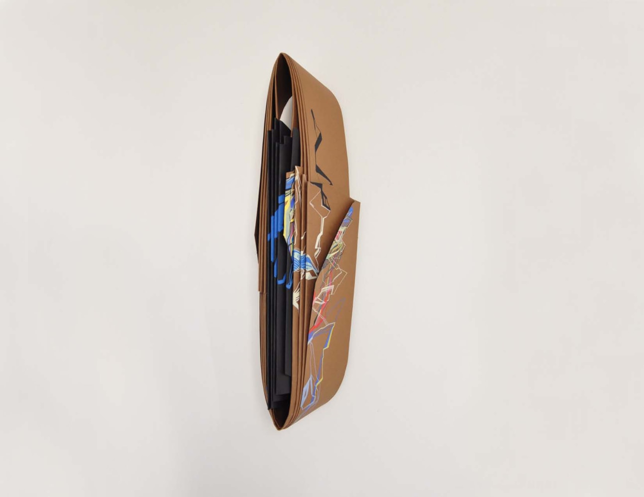 Folded Refolded and Still Folded, 2012
Gouache on paper
15" x 4"