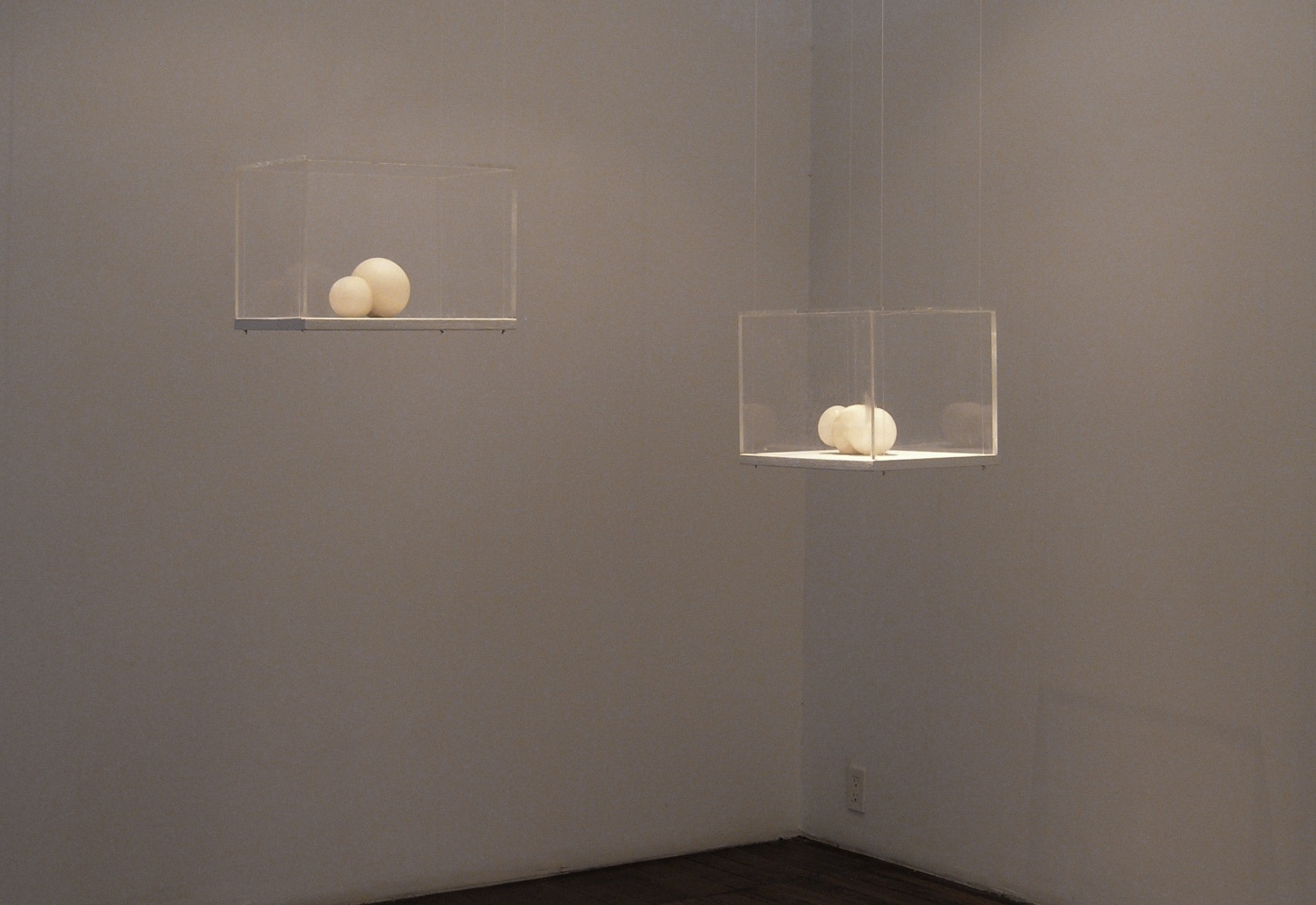 Emerging Angels, 2004
Evaporating compound, acrylic, fiberglass
12" x 18" x 15" (Each of 2)