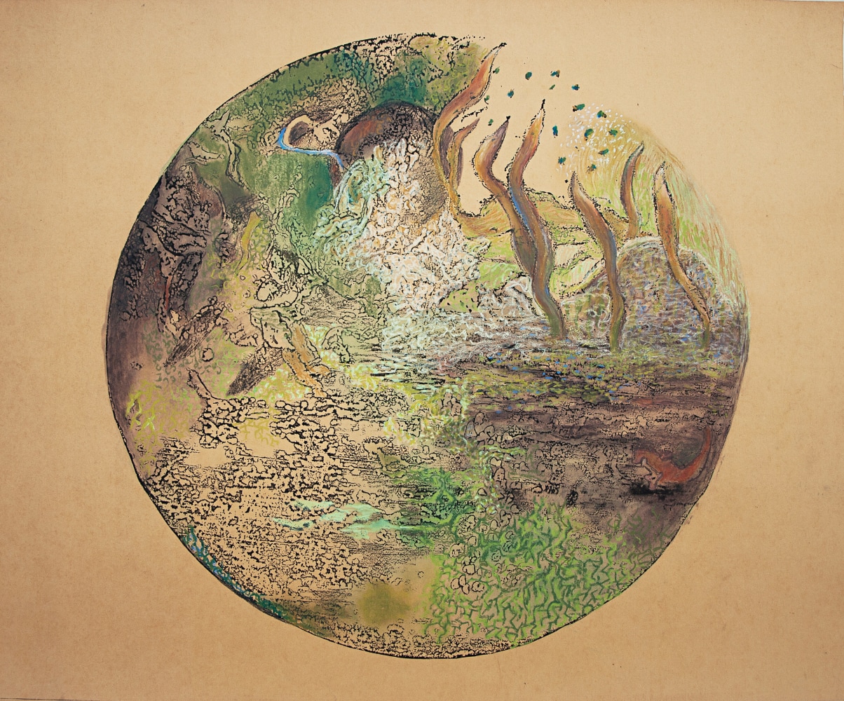 One into three, 1993
Watercolor, pastels and print on paper
24 1/2" x 30 3/4”
 