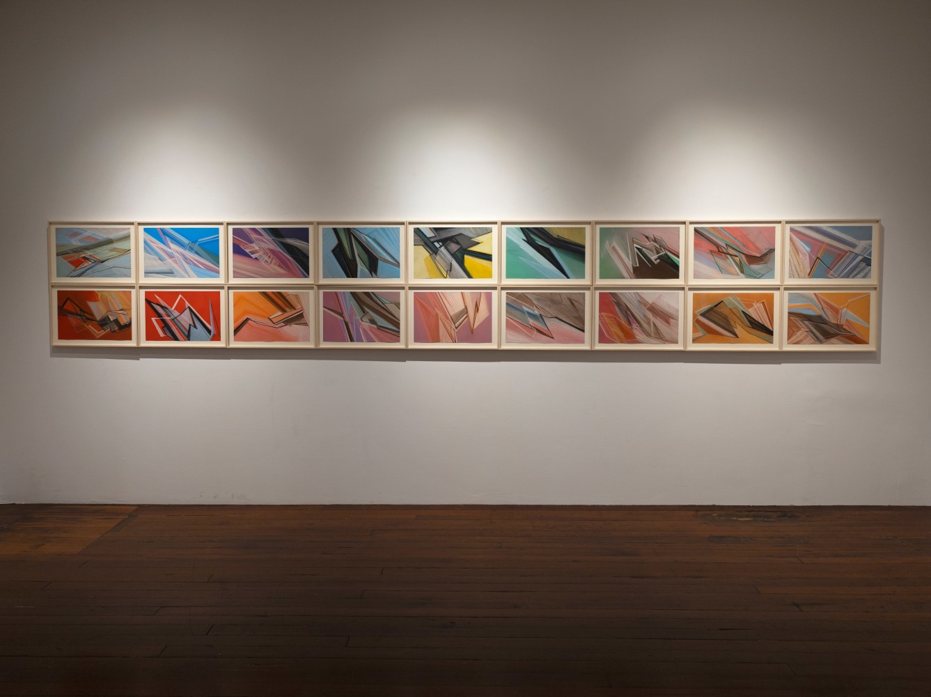 Everyone is thinking of that | 2022
Dry Pastel on Paper
16” x 23” (Each of 18)
Overall dimensions: 32” x 207”
TG 4829