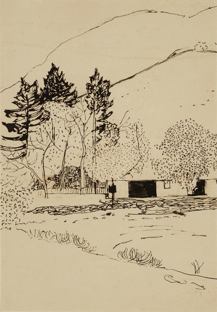 Untitled, ca. 1955
Ink on paper  
10 1/5” x 7 1/10” 